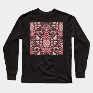 hot pink summer cocktail pattern Long Sleeve T-Shirt